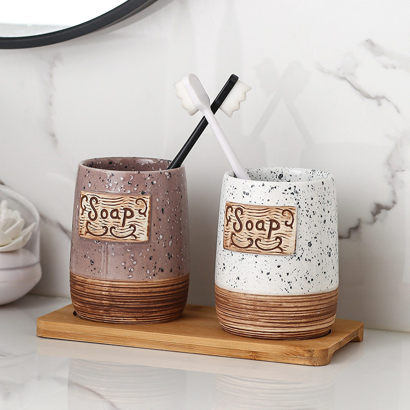 陶瓷漱口通用杯高级感喝水牙刷洗漱杯高颜值家用牙缸酒店民宿创意,淘宝优惠券,粉丝福利购,淘宝优惠卷