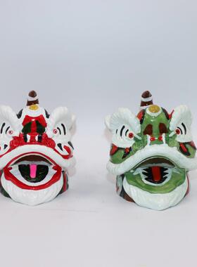 桌新中式醒狮摆件国舞狮子狮头工艺BJ00053品板间儿童房潮家居面