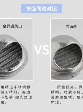 304精品不锈钢通风口排气扇防蚊虫网罩 新风油烟机排烟管外墙风帽