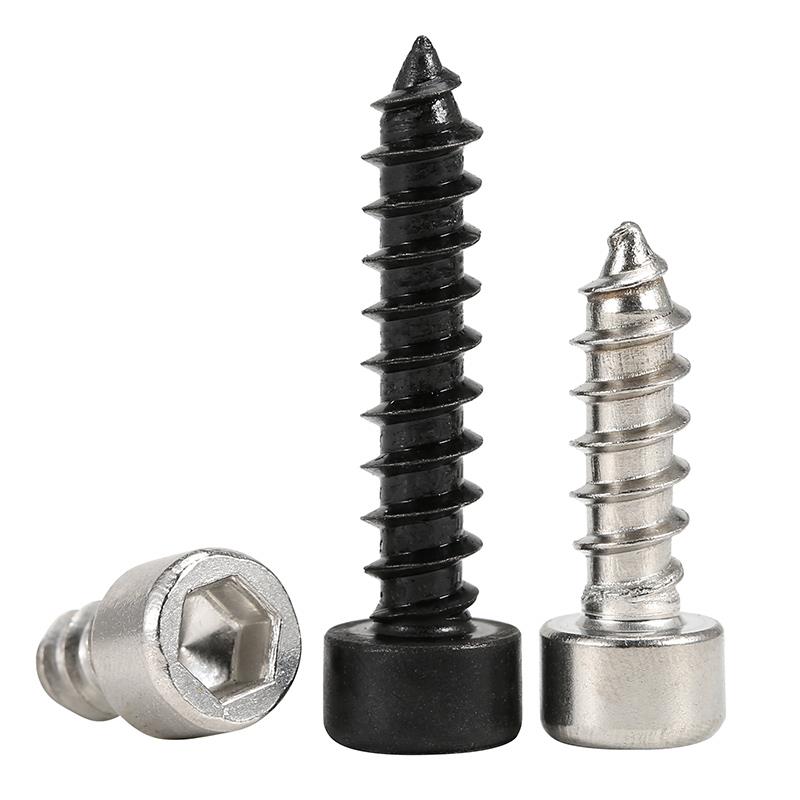 8.8级黑色内六角自攻螺丝不锈钢音响喇叭自攻丝木螺钉M1.7-M4M5M8 - 图2