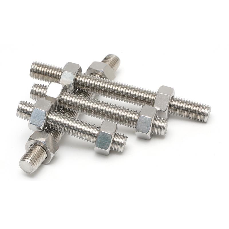 不锈钢304牙条丝杆全螺纹螺杆螺母套装组合螺柱牙棒螺丝M6M8M10mm - 图3