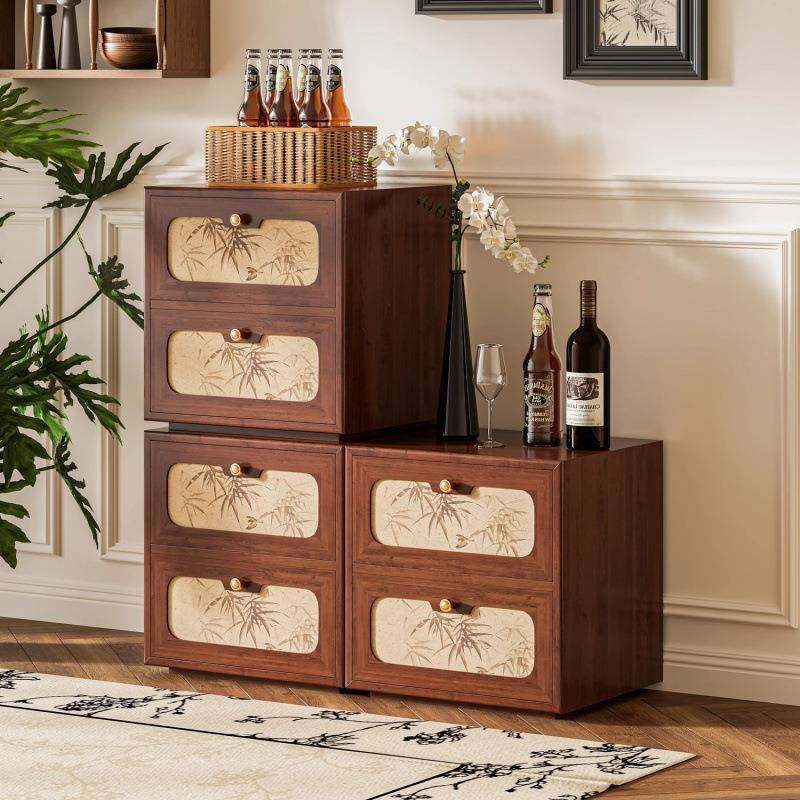 中卧古美式实木格田园竹叶斗柜客厅风室艺术储物柜可移32235235动,淘宝优惠券,粉丝福利购,淘宝优惠卷