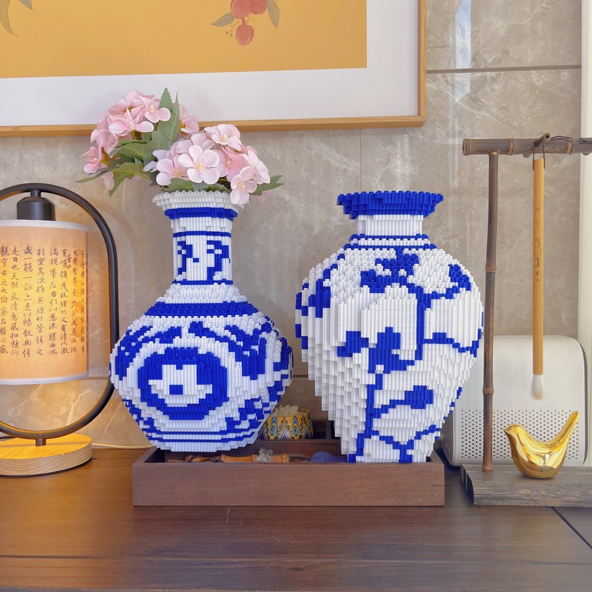 2025年新款正版国潮景德镇青花瓷瓶乔迁礼物拼图积木儿童玩具摆件,淘宝优惠券,粉丝福利购,淘宝优惠卷