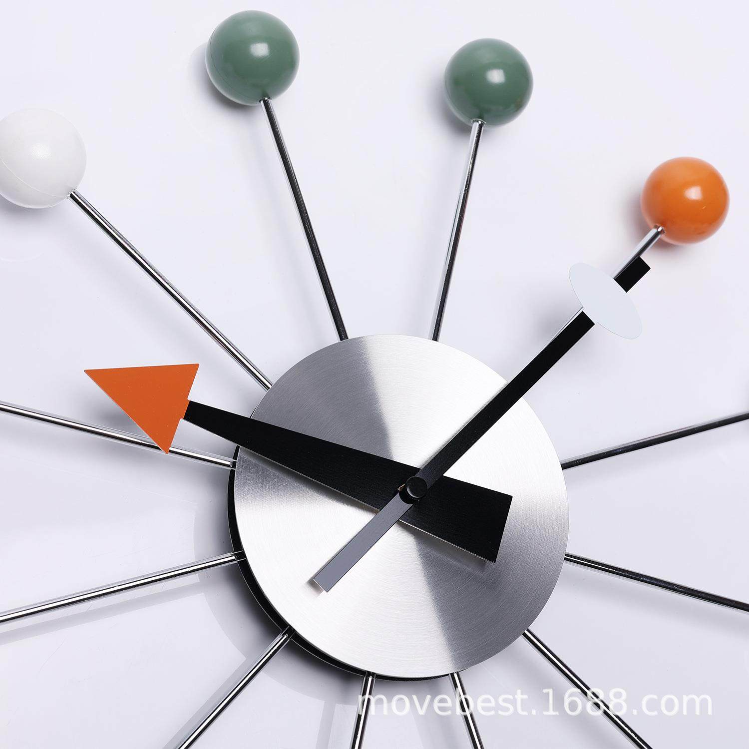 恒丽北欧风彩球挂钟时尚背景墙尼尔森糖果时钟客厅餐厅装饰钟表,淘宝优惠券,粉丝福利购,淘宝优惠卷