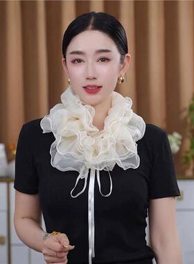 2026秋冬网纱多功能丝巾女百搭