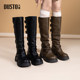 Dadong fashion boots round toe thick heel knight boots