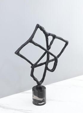 现代简约几何金属线条艺术装饰摆件客厅卧室玄关电视柜家居装饰品