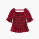Aijutu summer textured ຄົນອັບເດດ: retro ເສື້ອ chiffon ແຂນສັ້ນ