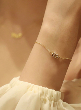 LuxLuna金麦穗手链女小众轻奢925银托帕石