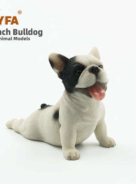 吉佳美YFA新款法国斗牛犬吐舌小法斗车载摆件 桌面摆件 纯手工树