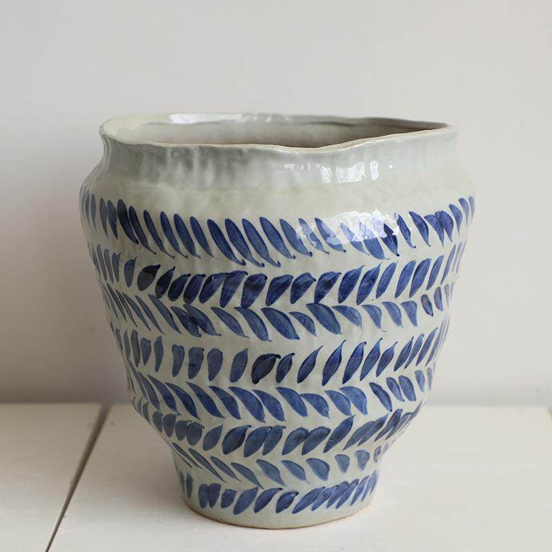 新中式创意青花陶瓷艺EKX术花瓶培现代家居绿高会档所民宿植水花,淘宝优惠券,粉丝福利购,淘宝优惠卷