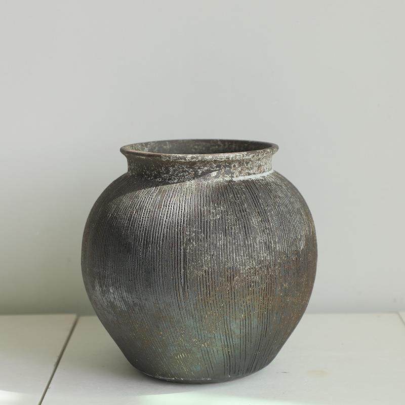 景德陶瓷花瓶复古旧手工酒店民摆宿诧寂风插花怀禅意件镇粗TYW陶,淘宝优惠券,粉丝福利购,淘宝优惠卷