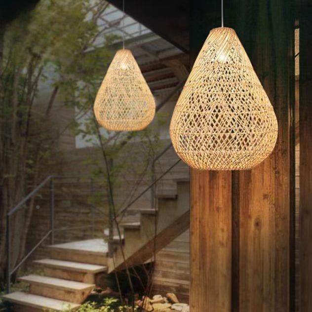 客藤编吊灯日式古藤阁灯民宿厅餐厅室阳台灯东南亚麻绳卧田园笼藤,淘宝优惠券,粉丝福利购,淘宝优惠卷