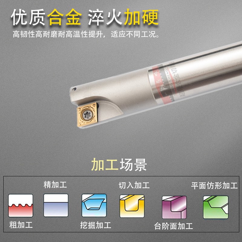 速发数控T刀杆 JU钻铣刀杆过中心铣刀杆8 10 12 16铣20 25 2抗震 - 图2