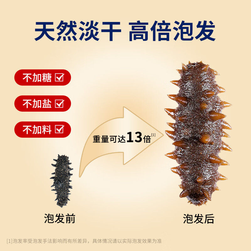 小兵海参淡干辽刺参 天然底播参辽参淡干海参海鲜干货礼盒送长辈,淘宝优惠券,粉丝福利购,淘宝优惠卷