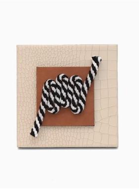 简约高级感编织毛线相框设计师款家居软装饰品摆件婚纱照桌面摆台