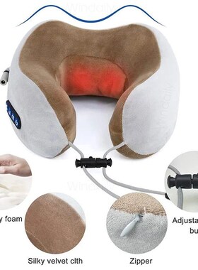 Electric Neck Massager With Heat Vibration 3D Kneading Shiat