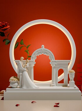 速发新婚送物礼新人婚明灯摆件家居饰品送闺蜜结婚订长礼品高级感