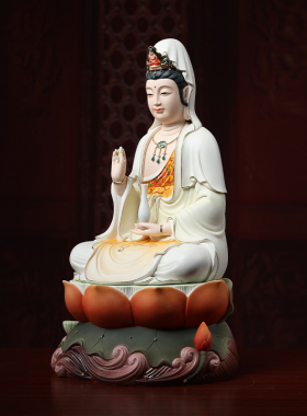 速发陶瓷16吋菩世音地藏王观勒佛像供奉家用弥萨如来佛家居