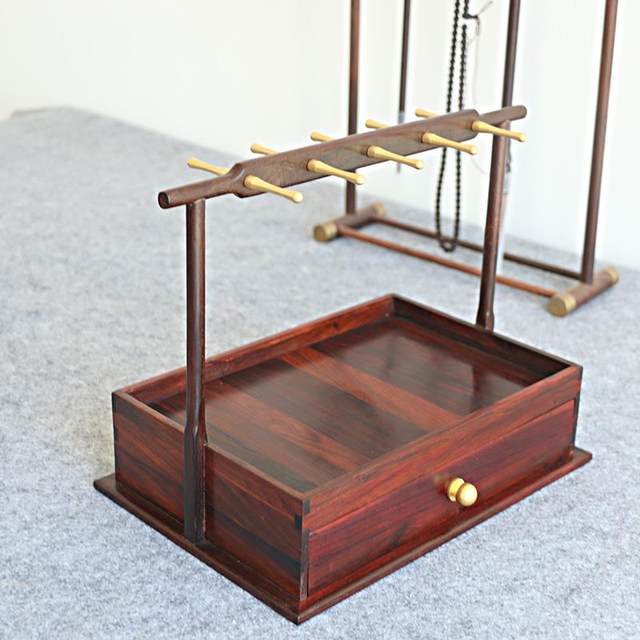 Big red rosewood tray entrance entrance keys storage rack desktop ornaments wooden jewelry makeup storage box