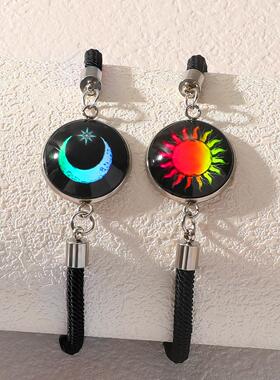 跨境电商不锈钢手链时光宝石彩虹手绳时尚情人节编织夜光情侣手链