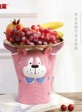 速发美式动物玄关收纳摆件创品家居装饰酒客厅意柜置物架老虎