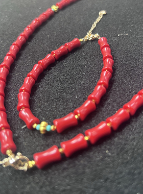 爆款意大利直管随形手链项链男女单圈手串红色礼物