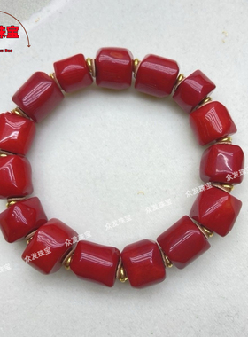 天然三姑娘红色随形手链手串藏族男女款饰品手串本命年礼物真品