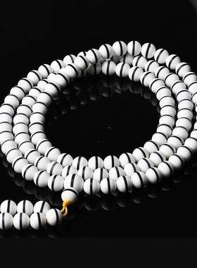 天然龙涎香108颗佛珠手链蜜蜡琥珀一线药师多圈手串男女情侣项链