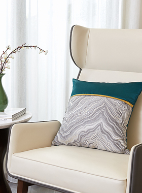 速发靠发抱枕沙垫卧室床上简约靠枕新中式腰居饰品客厅办公室午睡