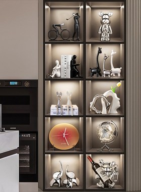 速发轻奢高端件气酒柜装饰电摆大大象熊高档客厅品视餐边柜家居