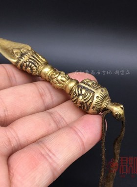 速发泥泊尔 铜密 挂件宗马头明王金钢杵黄杵五股金钢厥