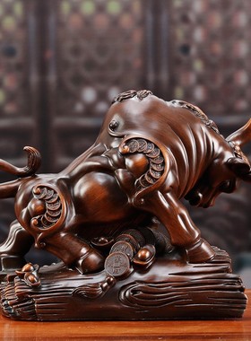 速发招财镇宅牛室件老板办公摆桌装饰公司店铺开业牛艺礼品工年