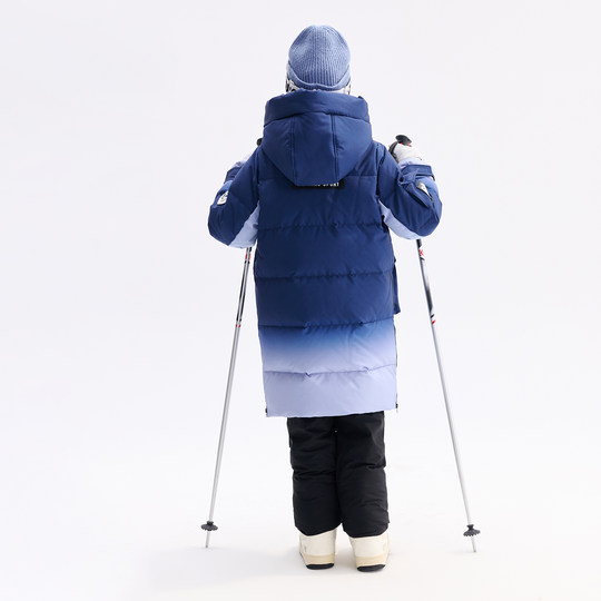 Qidong Children's Clothing Snow Shell Down Jacket for Boys and Girls 2026 Winter New Children's Three-Proof Mid-Length Jacket