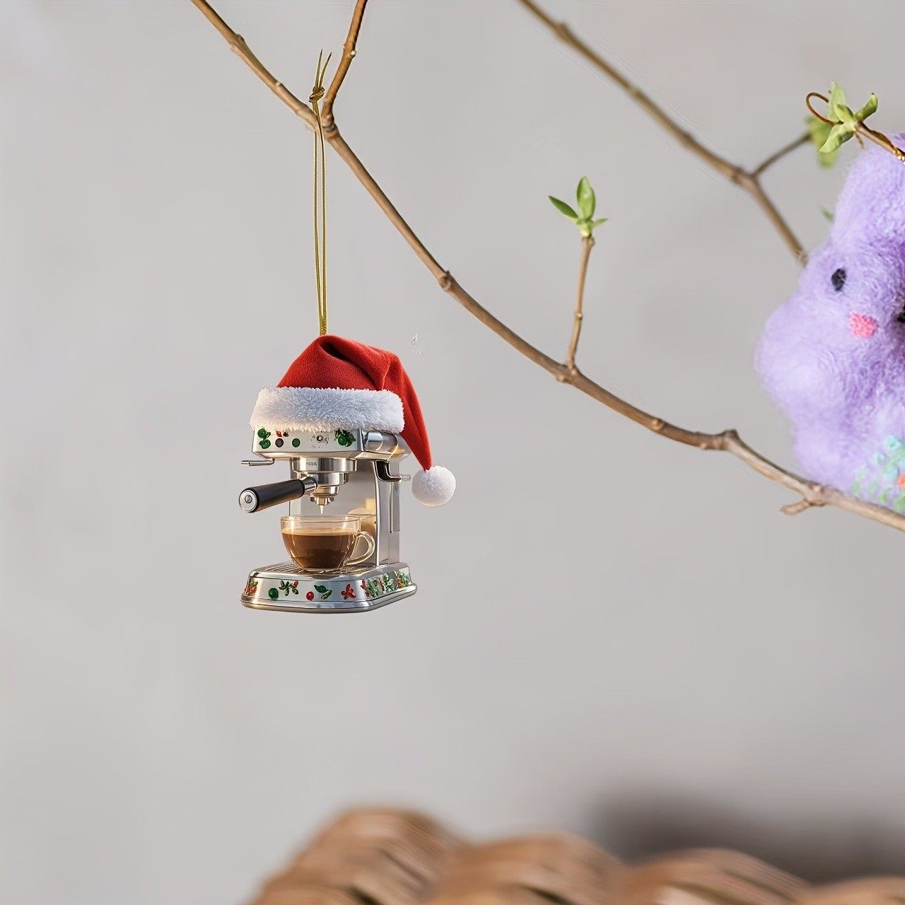 圣诞节亚克力咖啡机挂件挂饰礼品送闺蜜礼物车载装饰节日装扮用品,淘宝优惠券,粉丝福利购,淘宝优惠卷