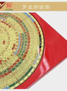 罗易仙强磁QZT针8寸6红三元三合综合29层盘 色电木罗庚盘C精度高