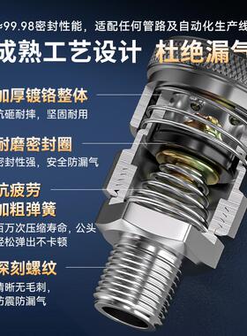 气管快速接头气动空压机气泵C式公母头宝塔气路快插配件8/10/12mm