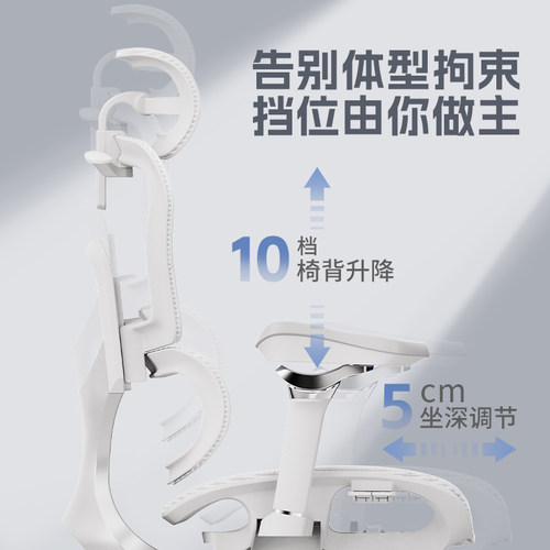 TOAI 二代E1pro人体工学椅电脑椅子办公椅久坐电竞椅靠背座椅拓艾 - 图3