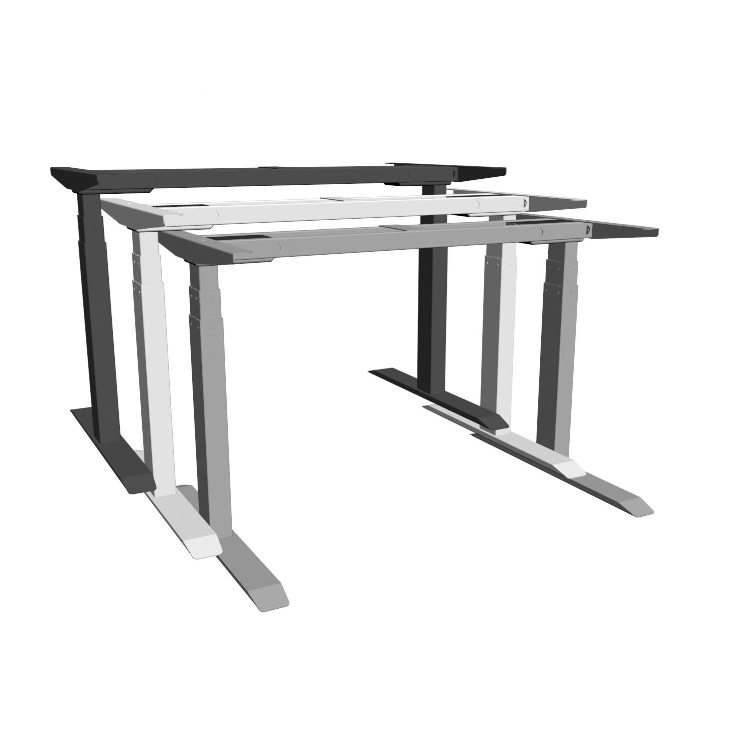 现代约调双电机三节升降桌坐站FXD交替升降电脑高度可桌电简动升 - 图3