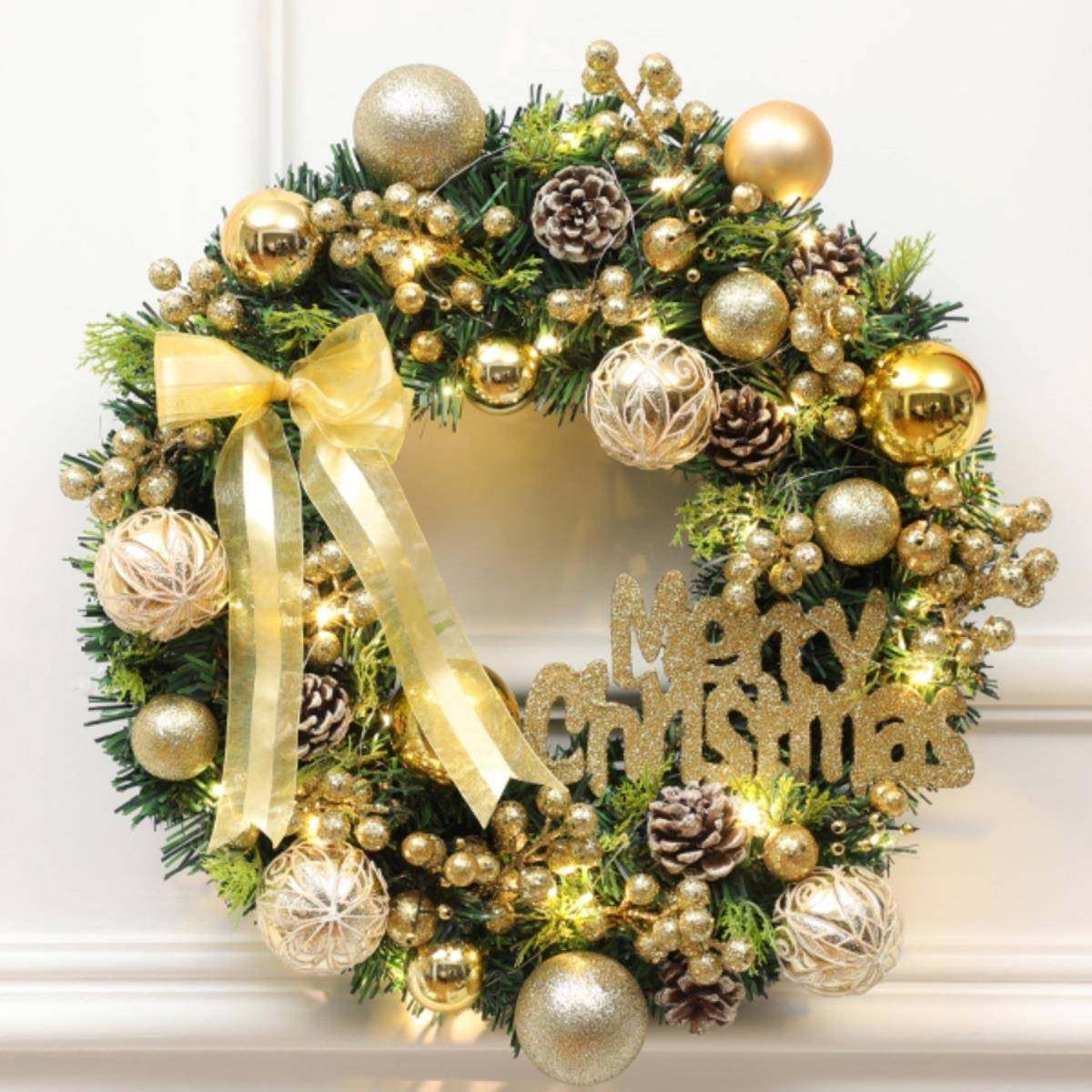 圣商诞装饰布品花环挂饰门圣诞花环藤圈挂圣诞58圈酒店场橱窗场景,淘宝优惠券,粉丝福利购,淘宝优惠卷