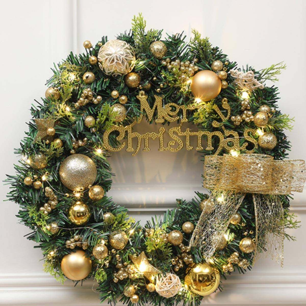 圣商诞装饰布品花环挂饰门圣诞花环藤圈挂圣诞58圈酒店场橱窗场景,淘宝优惠券,粉丝福利购,淘宝优惠卷