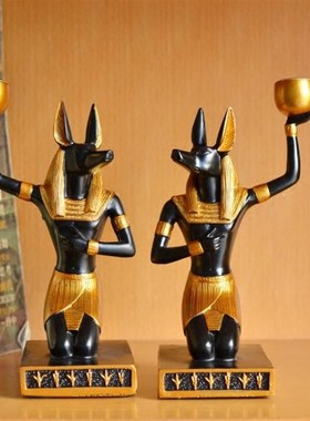 阿努比斯狗神书房客厅桌面摆饰创意家居古埃及礼品橱窗装饰品