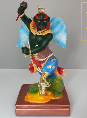 速发艺彩风摆雷电神像雨件震伯雨师雷公电母树脂佛像高档雷风子像