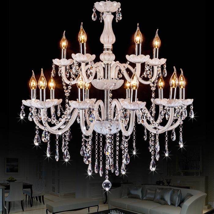 8头白玉色水晶吊灯白色蜡烛灯适合客厅卧室餐厅酒店客房展厅KTV,淘宝优惠券,粉丝福利购,淘宝优惠卷