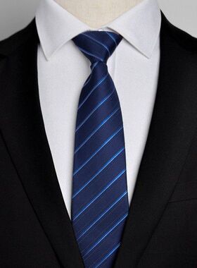 领带男拉链式男士高档拉链免打结婚新郎正装蓝色西装一拉得普通潮