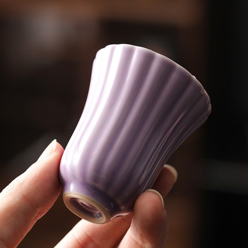 陶瓷功夫茶具品茗杯紫o罗兰个人闻香杯主人杯普洱单茶杯小茶碗茶,淘宝优惠券,粉丝福利购,淘宝优惠卷