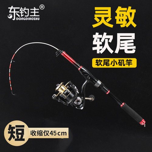 软尾小矶竿软竿稍钓鲫鱼小抛竿灵敏筏钓J竿单竿短节矶钓竿碳素超 - 图0
