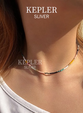 我变美的那个夏天项链Belly同款周边串珠无限符号叠戴多巴胺彩色