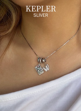 通体纯银塔罗牌字母项链DIY吊坠