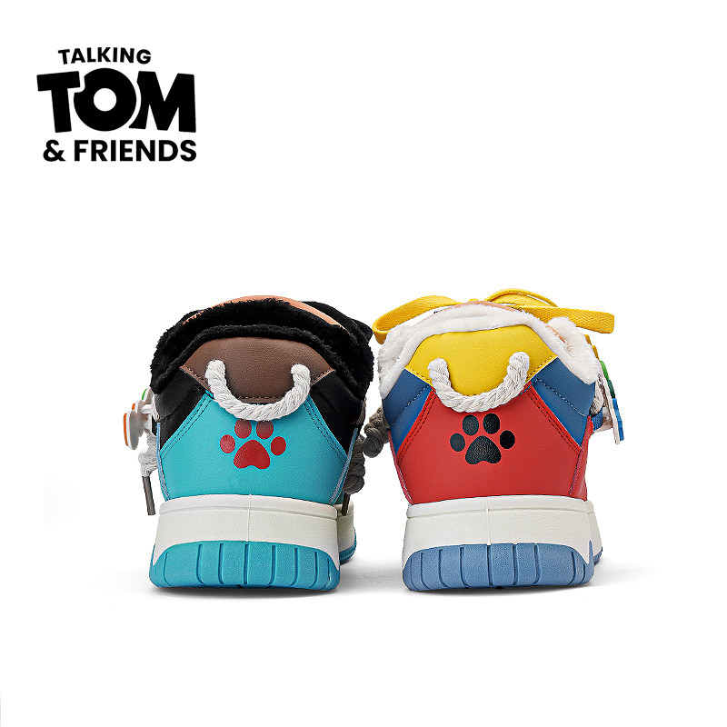 汤姆猫鞋子男鞋棉鞋2025冬季新款男生加绒保暖板鞋厚底潮流鸳鸯鞋,淘宝优惠券,粉丝福利购,淘宝优惠卷